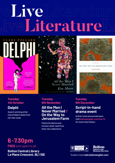 Live Literature returns this Autumn in University and Library & Museums ...