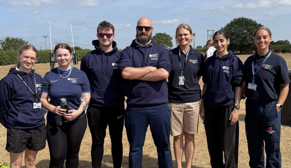 University of Greater Manchester students put their physio skills to good use to help rugby players break world record