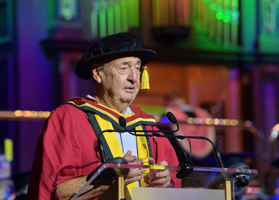 Pink Floyd drummer and Bolton Wanderers FC backer receives honorary doctorate from University of Greater Manchester