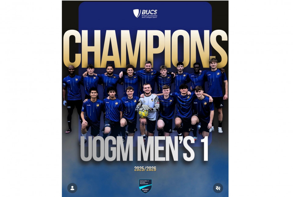 Champions! University of Greater Manchester football team wins league with games to spare