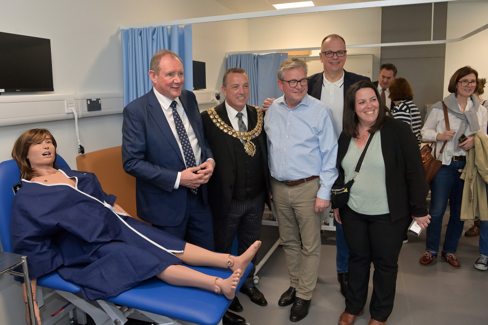 VIPs from Bolton’s twin towns tour University of Greater Manchester’s state-of-the-art Medical School